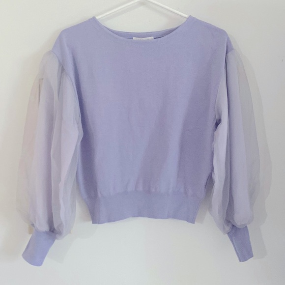 Aqua girl women’s knit sweater with fluffy long sleeve. Small size.W17.5 L19.5 - Picture 1 of 7